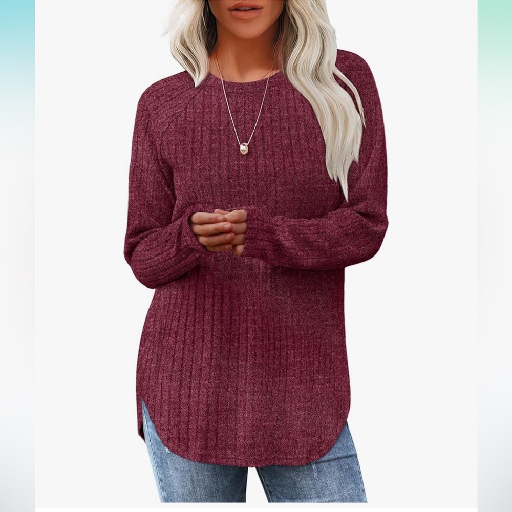 ❤️ Women’s Dressy Crewneck Pullover Sweater, Curved Hem Sz XXL NEW